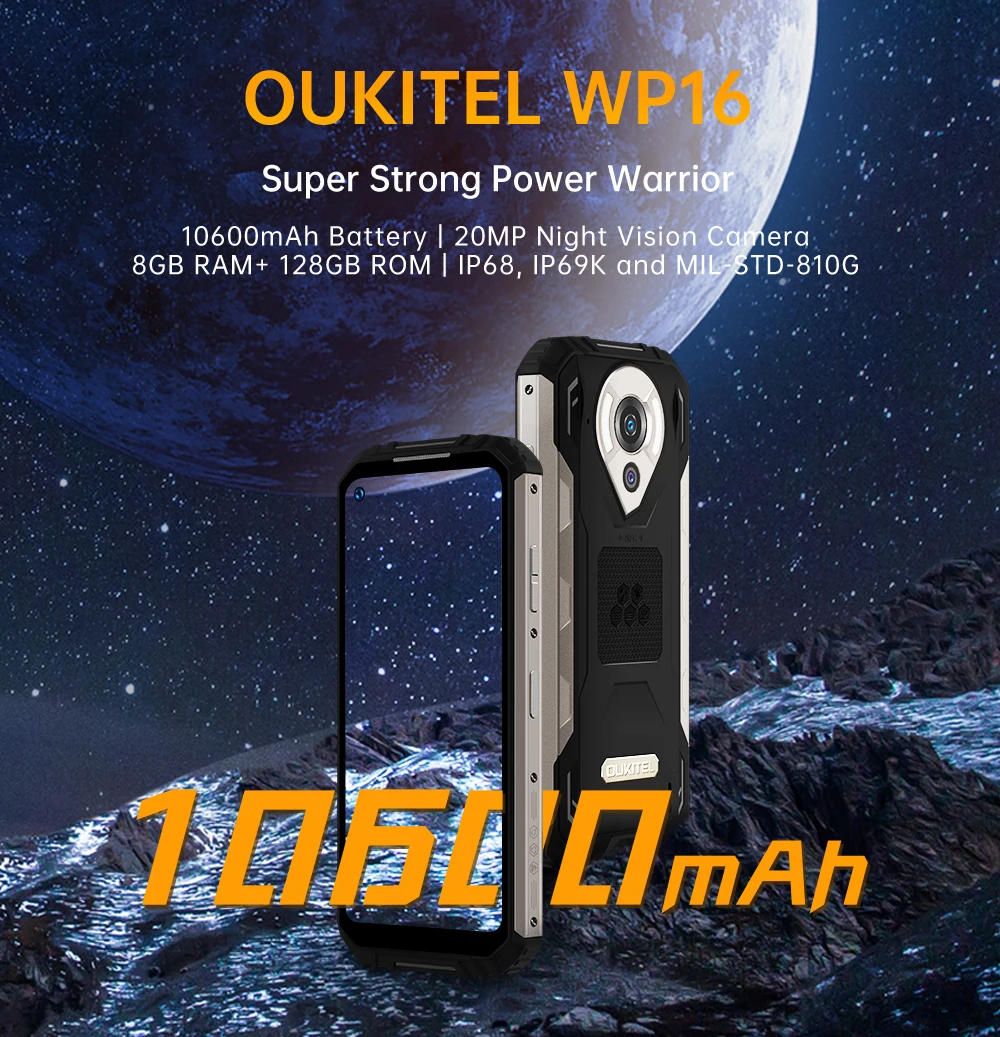 laptop 8gb ram Oukitel WP16 Rugged Smartphone 6.4" 8GB + 128GB 10000mAh Octa Core Mobile Phone 20MP Camera Cell Phone laptop ram