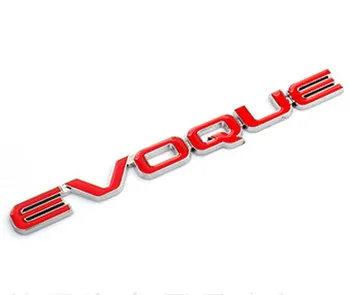 2 шт. автомобильный Стайлинг 16,5*1,5 см ABS покрытие EVOQUE эмблема задний багажник значок боковые логотипы автомобильные наклейки 4 цвета - Цвет: Red