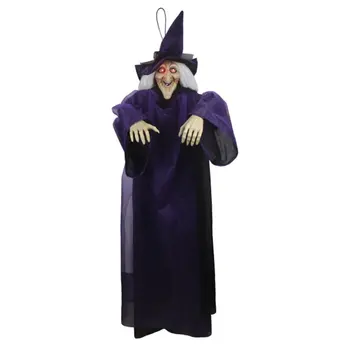 

Halloween Witch Vocal Lights Oversized Witch Dress Up Scene Hanging Ghost Skull Bar Mall Haunted House Props