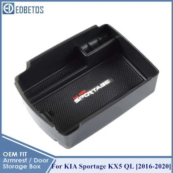 

1 PCS/set pp Car Central Armrest Storage Box Container Holder Tray For Kia All New Sportage QL KX5 2016 2017 2018 2019 2020 AT