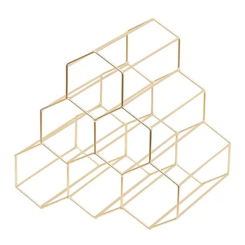 

Creative Geometric Wine Rack Metal Simple Household Grape Wine Rack Restaurant Living Room Bar Wine Cabinet Wine Display