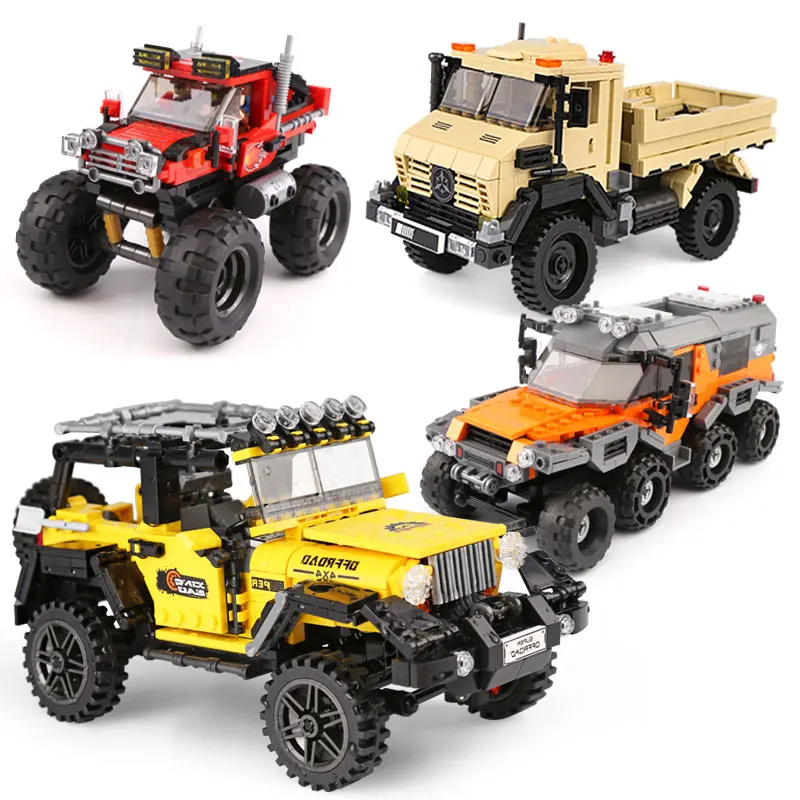 

500+pcs Car Series All Terrain Vehicle Set Building Blocks Model Bricks Toys For Kids Educational Gifts Compatible with Legoing