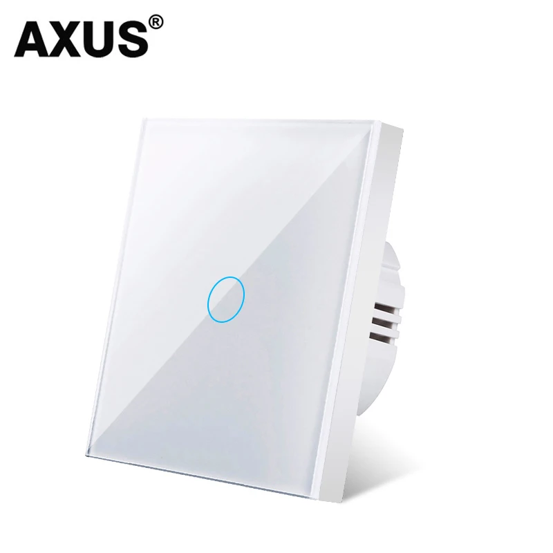 AXUS EU Touch Switch AC100-240V Led backlight Panel Tempered Crystal Glass wall Light sensory Switches 1/2/3 Gang Interruttore 15 kva generator Electrical Equipment & Supplies