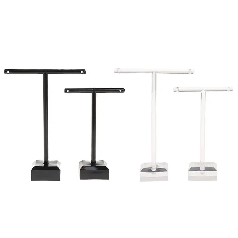 

2 Pcs/Set Earrings Shelf Jewelry Display Rack T Shape Stand Show Charms Universal Professional Showcase Boutique