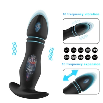 Anal Vibrator Wireless Remote Control Thrusting Anal Butt Plug Dildo Vibrator For Woman Male Prostate Massager Sex Toy For Men 2