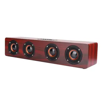 

Red Wood Grain Bluetooth Speaker Wireless Subwoofer PC Phone Desktop Music Player altavoz bluetooth