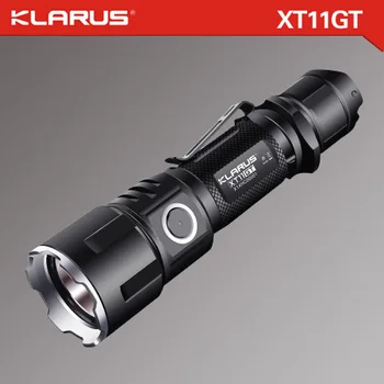 

New KLARUS XT11GT CREE XHP35 HI D4 LED 2000 Lm 4 Mode Tactical Led Flashlight + Free USB Port and 18650 Battey for Self Defence