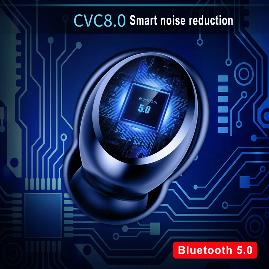 V9 Bluetooth 5,0 наушники беспроводные наушники 8D стерео Спортивные Беспроводные наушники мини наушники гарнитура с двойным микрофоном 2000 мАч коробка