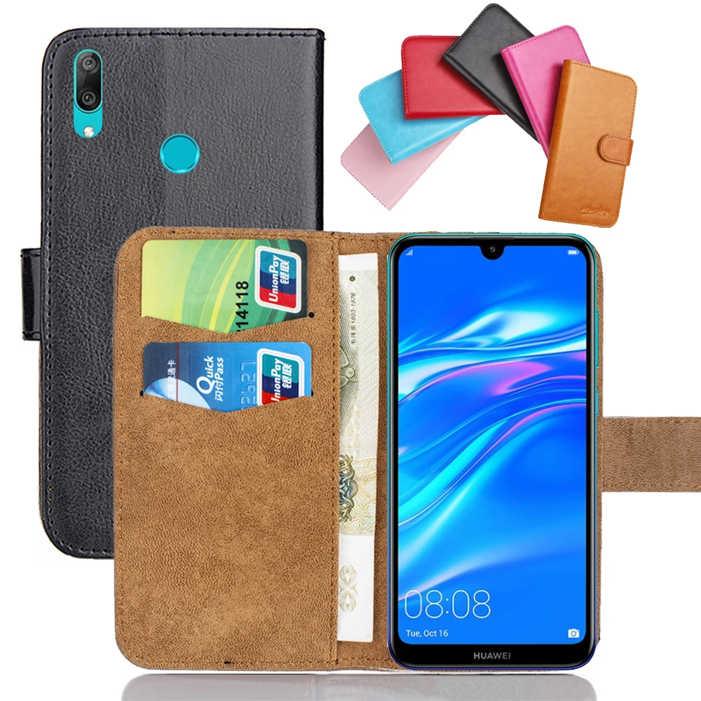 Чехол для Huawei Y7 2019 модный эксклюзивный флип-чехол 6 26 дюйма из мягкой кожи Y 7 чехлы