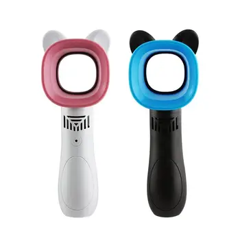 

Handheld mini cat ears leafless fan creative charging portable small fan Personal Fan Outdoor Travel
