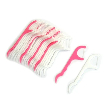

100 Pcs Dental Floss Picks Waxed Teeth Toothpicks Stick Oral Care