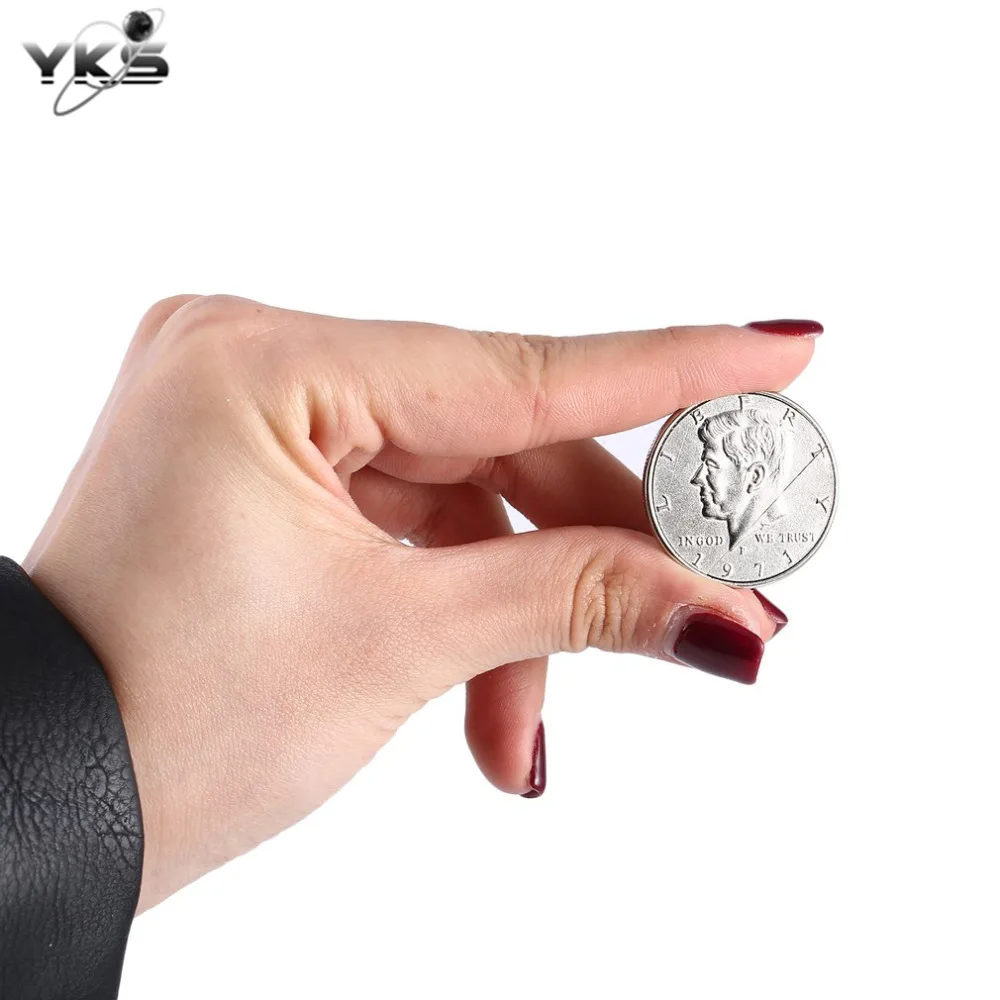 YKS волшебный Крупным планом уличный фокус монета с бабочкой Волшебная Магнитная Флиппер монета восстановленная металлическая половина Иллюзия монета магический реквизит игрушки