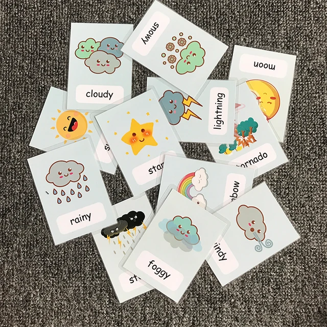 Expression Emotion Cognitive Flash Cards Montessori Toys Baby Cartoon Learn Card Learning Education Toy For Children 5