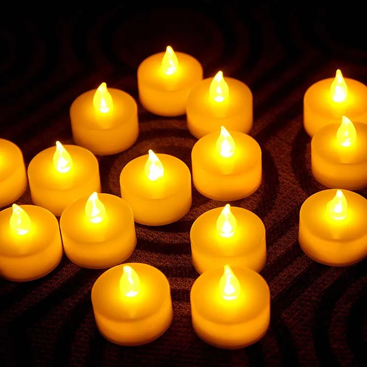 

24pcs LED Tea Light Candles led with Battery-Powered Flameless Candles for Church Birthday Party Wedding Home Decoartion Lightin