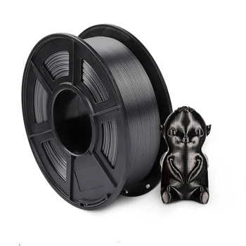

1.75MM PLA Silk Filament Black 1kg 1.75mm 3d Filaments Roll for FDM 3D Printer Colorful Silk Material for DIY Artwork Printing