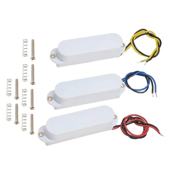 

Electric Guitar Humbucker Ceramic Magnet Single Coil Pickups (Neck&Middle&Bridge) -White