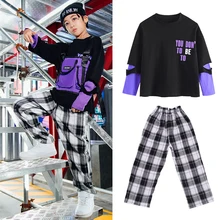 Танцевальные костюмы в стиле хип-хоп для мальчиков; детский свободный свитер; брюки в стиле хип-хоп; одежда для выступлений; Современные джазовые костюмы; одежда для рейва; SL2208