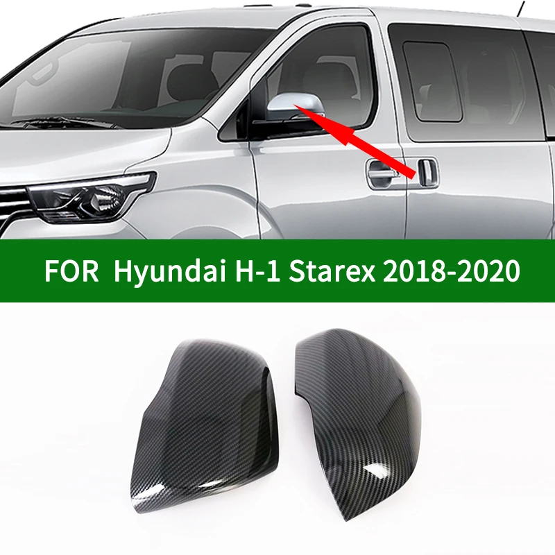 For ALL-NEW Hyundai H-1 2018-2020 car Rearview mirror cover trim black carbon fibre / chrome Side Turn Signal Mirror Covers | Автомобили и