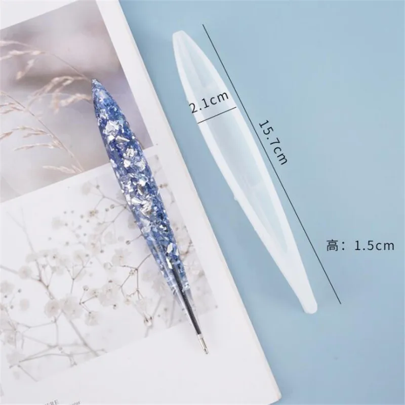 Ballpoint Pen Transparent Silicone Mould Dried Flower Resin Decorative Craft DIY Ballpoint Pen Mold Crystal Epoxy Resin Mold