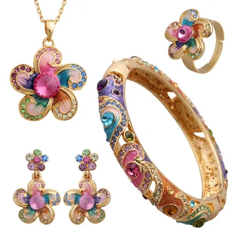 

Free shipping Authentic Beijing enamel cloisonne bracelet premium luxury four-piece factory quality assurance