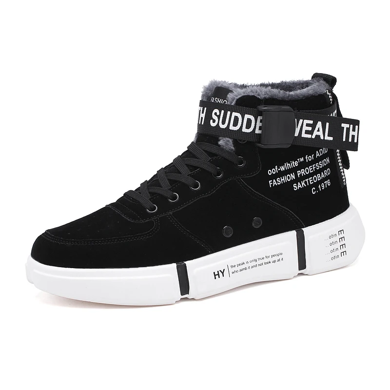 

AX BOXING Mens High top Canvas Shoes Men 2019 Spring Autumn Fashion Sneakers Lace-up High Style Solid Colors Man Black Shoes
