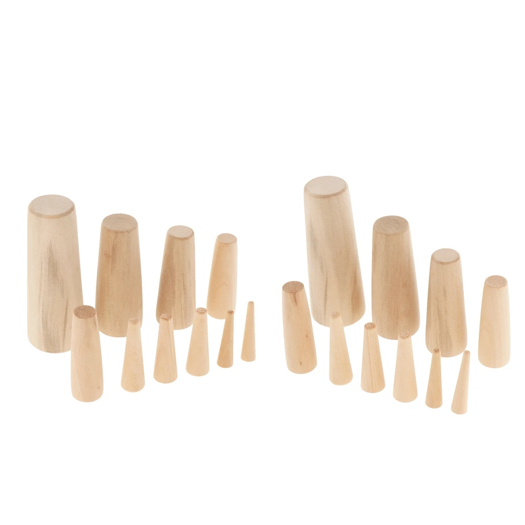 Set of 20 Marine Tapered Conical Thru-hull Emergency Soft Wood Plugs Kit Drain Stopper (Wooden)
