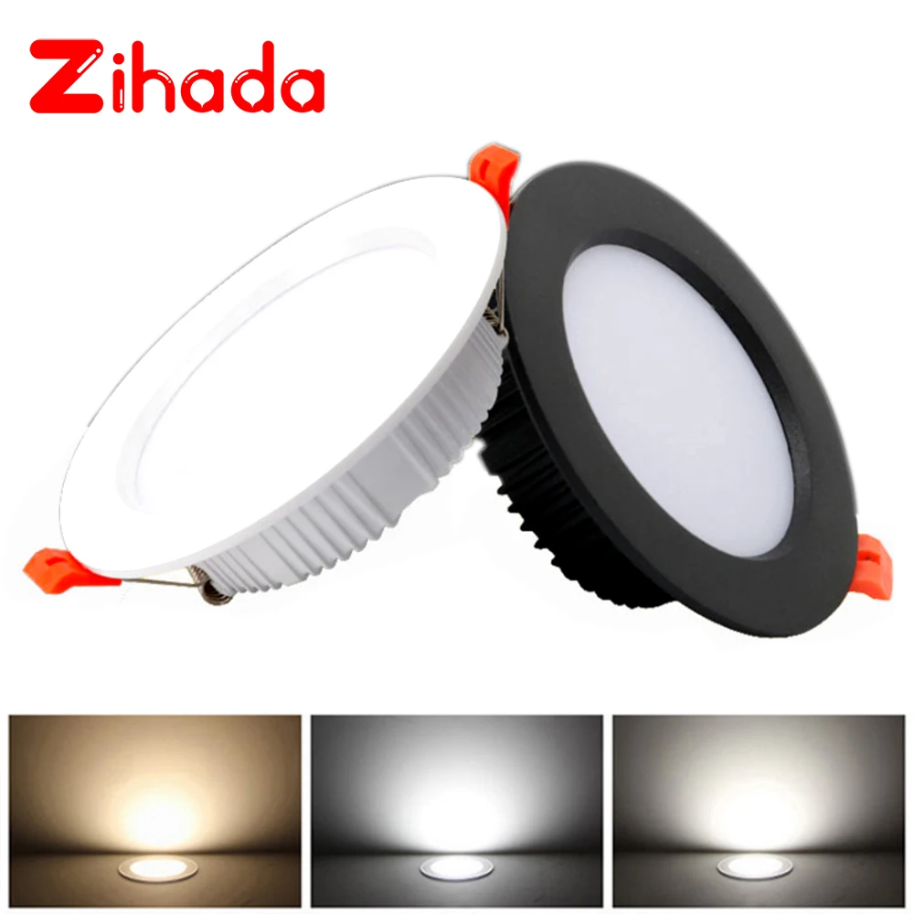 

LED Panel Light LED Ceiling Light Driver Included AC85-265V Recessed Panel Lamps for Indoor Lighting 3W 5W 7W 10W 12W 15W