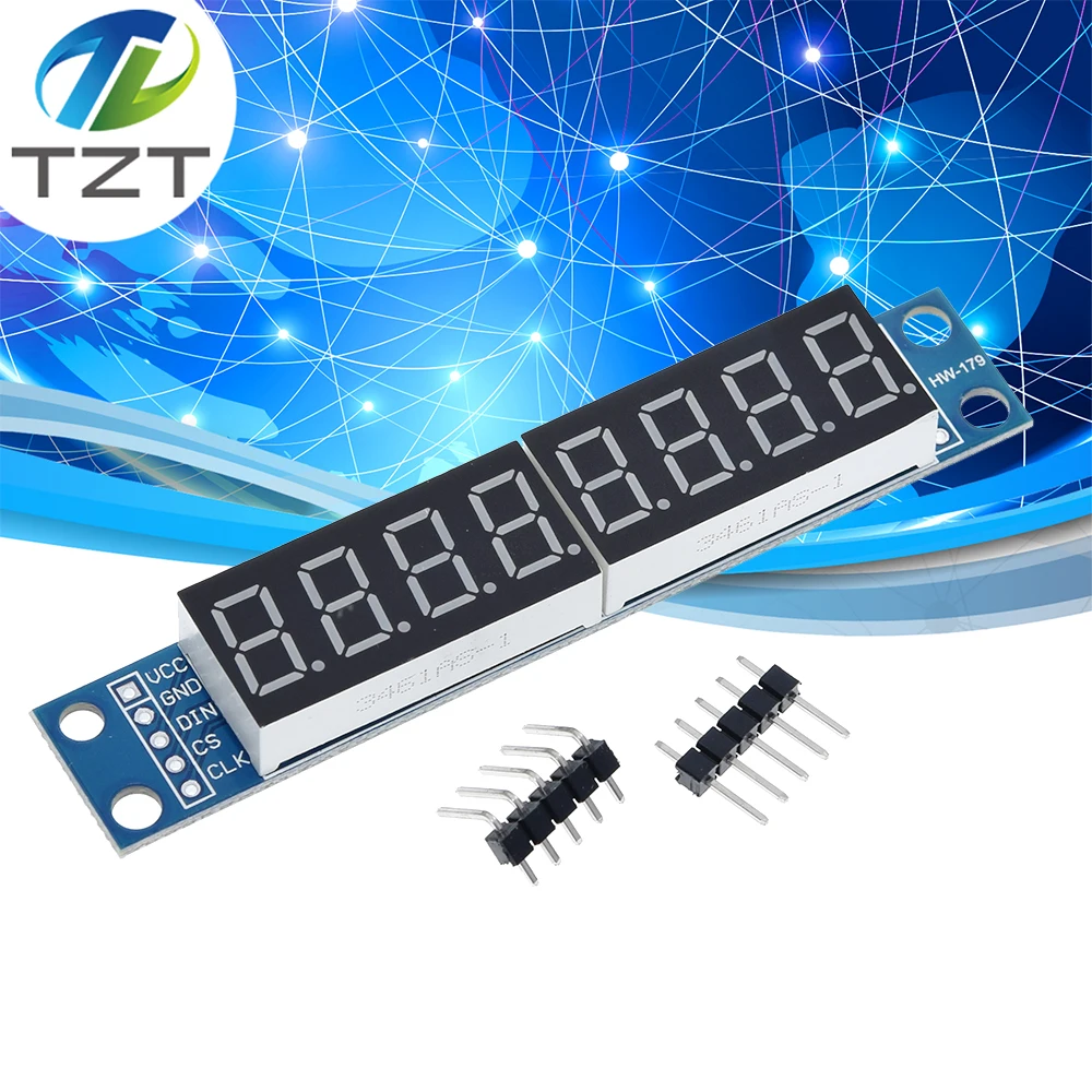 MAX7219 CWG 8 значный цифровой светодиодной лампой Дисплей Управление модуль Красный