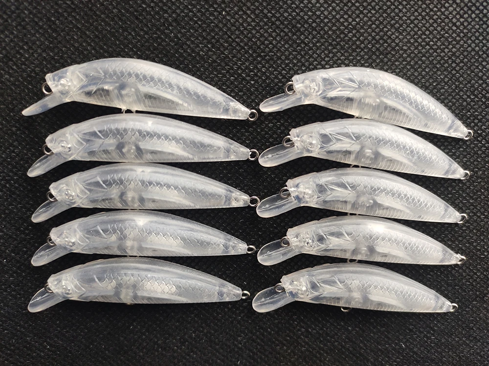 

10pcs Unpainted Fishing Lure Body Hardbaits Minnow Fishing Wobbler Artificial baits 58mm 5g Blank lures SETH19