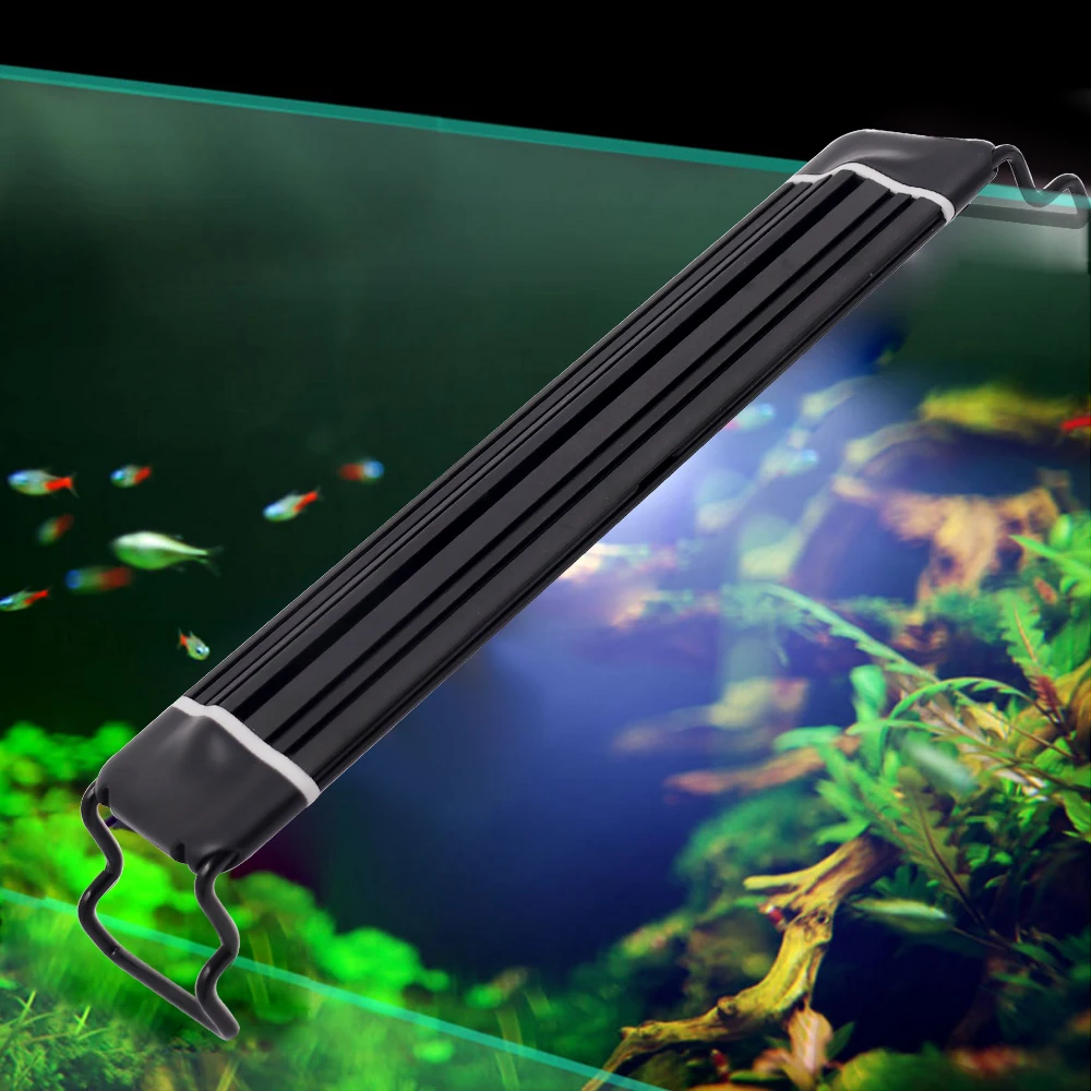Аквариумный светодиодный освещение для аквариума лампа с выдвижной кронштейн белый и синий светодиодный s водный растительный свет подходит для аквариума
