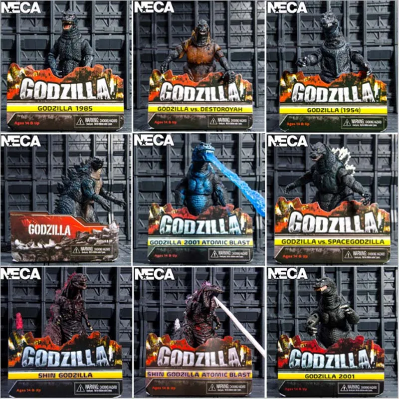 

2001 Godzilla Monster GODZILLA Atomic Attack 7 Inch Can Be Hands On Model