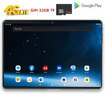 

10 Inch Tablet 32GB TF Card Tablet PC Global Bluetooth Wifi Phablet Android 9.0 8 Octa Core MTK6762V Dual SIM Card 2.5D Tablet