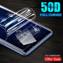 50D Full Cover Soft Hydrogel Film on the For Samsung Galaxy Note 8 9 S7 S6 Edge S8 S9 S10 Plus S10E Screen Protective Not Glass