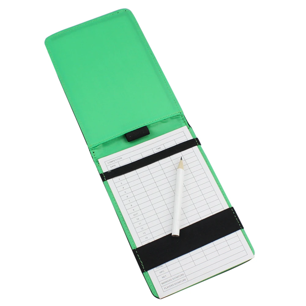 PU Leather Golf Scorecard Holder Score Card Notebook Accessories 6