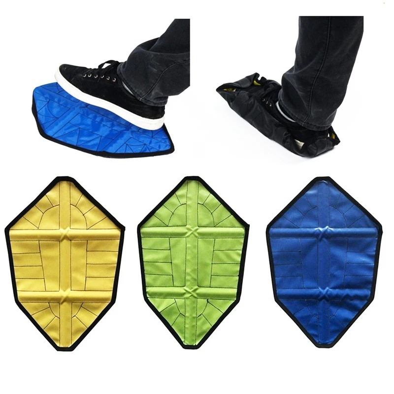Hands Free Shoe Covers Step in Sock Cover Reusable for Sneakers& Boots, Blue