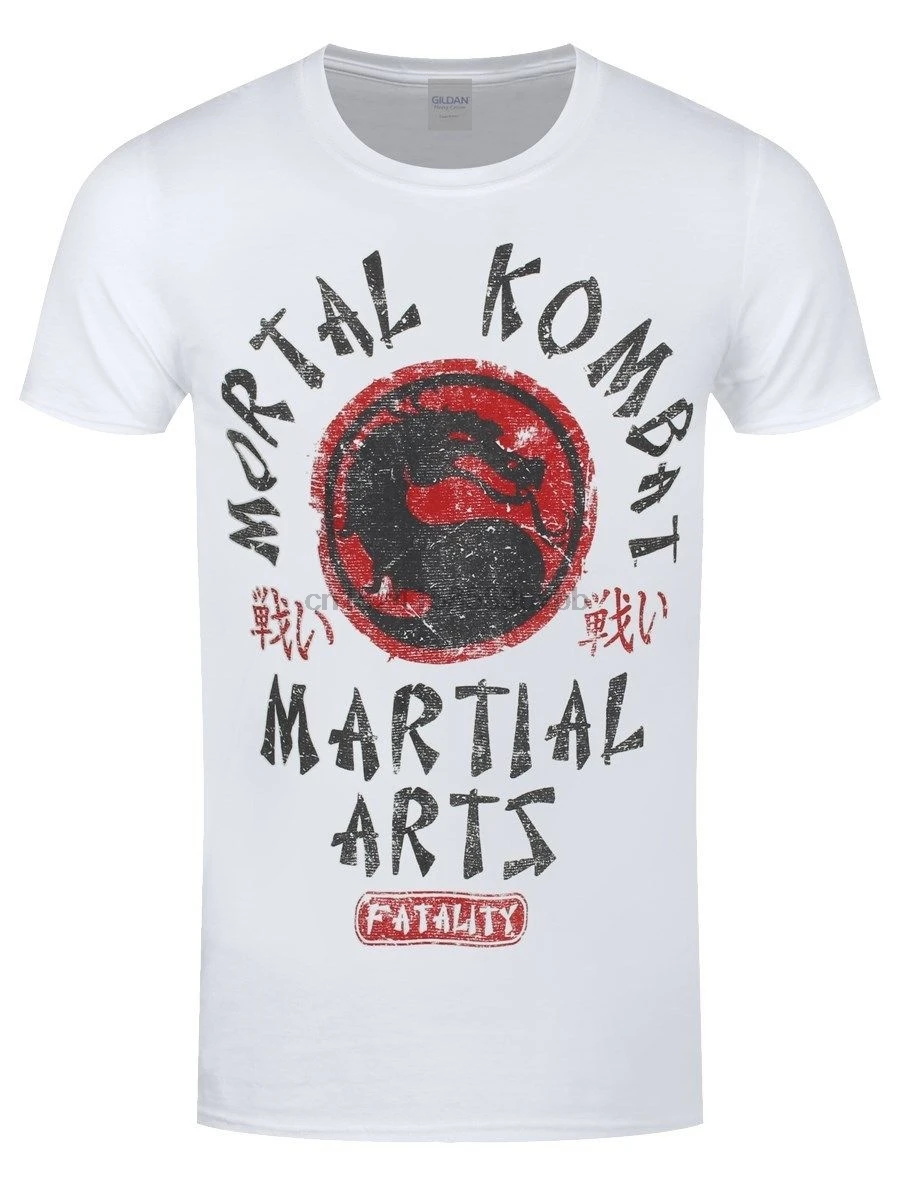 Mortal Kombat мужская белая футболка высокое качество на заказ печатные топы