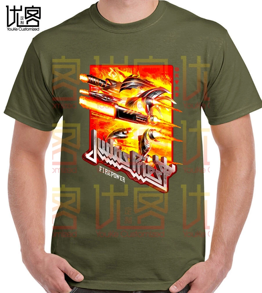 Футболка Judas &quotJudas Priest&quot с тяжелой металлической лентой Черная Мужская футболка