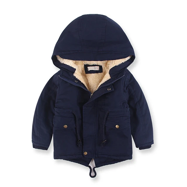 FC375-Navy Детские Зимние флисовые куртки для мальчиков; теплая верхняя одежда с капюшоном для мальчиков; ветровка; осеннее повседневное пальто для маленьких мальчиков; одежда - Цвет: FC375-Navy