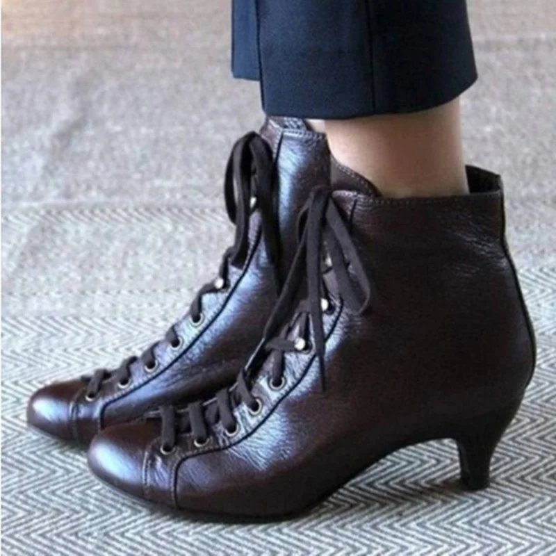 low heel victorian boots