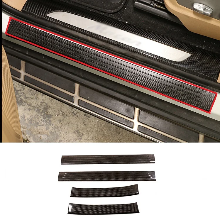 

Car Welcome Pedal Decorative Strip Real Carbon Fiber Threshold Modification For 14-20 Porsche Macan Accessories Interior Styling