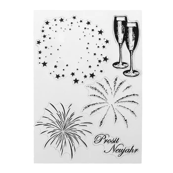 

Fireworks DIY Silicone Clear Stamp Cling Seal Scrapbook Embossing Album Decor A6HE