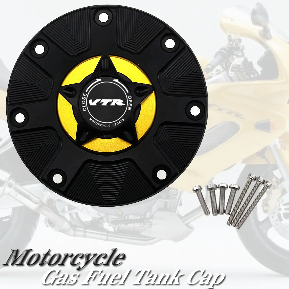 

VTR Gas Fuel Tank Cap for HONDA VTR 1000F VTR1000 F VTR1000F 2001-2005 Motorcycle Quick Release Cover