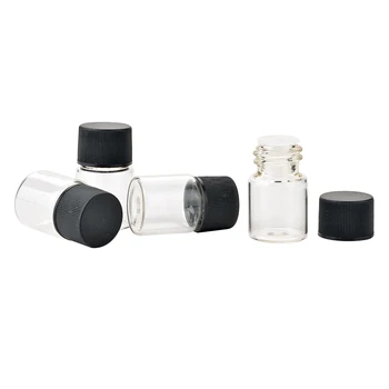 

Easy To Carry Simple Refillable 7ml 10pcs Glass Mini Essential Oil Perfume Bottle Vials Portable Plastic Cap Makeup Tools