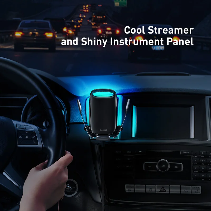 Kaufen Baseus 15W Qi Drahtlose Auto Ladegerät Telefon Halter für iPhone Samsung QC 3,0 Drahtlose Lade Air Vent Halterung Mobile halter Stehen