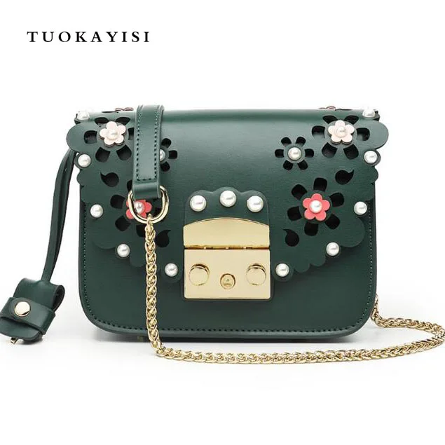 

100% Genuine Cowhide Leather Fashion Shoulder Bags High Quality Crossbody Bag Designer Handbags Women Golden chain Bags
