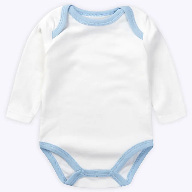 2021 Baby Ropa Bebe Newborn Girl Long Sleeve Rompers Clothes Bodysuits Kids New 3-24M Boys Infant Cotton Summer Body Pure Color Blue B
