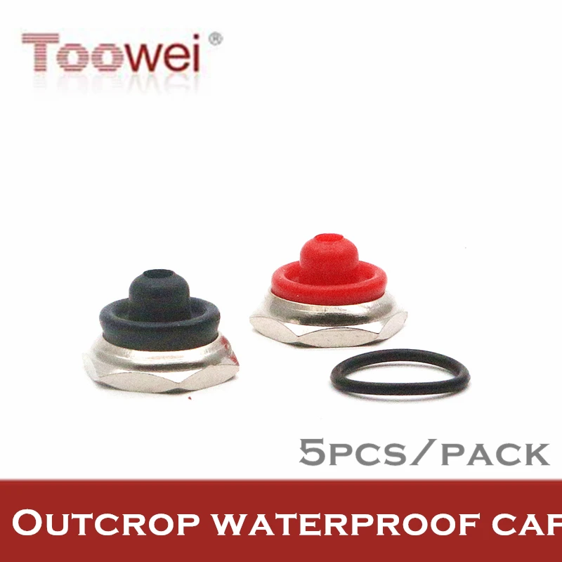 

Toowei T700-6 Toggle switch outcrop waterproof cap M12*1.0/Hexagon nut metal base/5pcs in pack