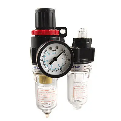 

1/4" Air Source Treatment Filter Pressure Regulator Lubricator Combo