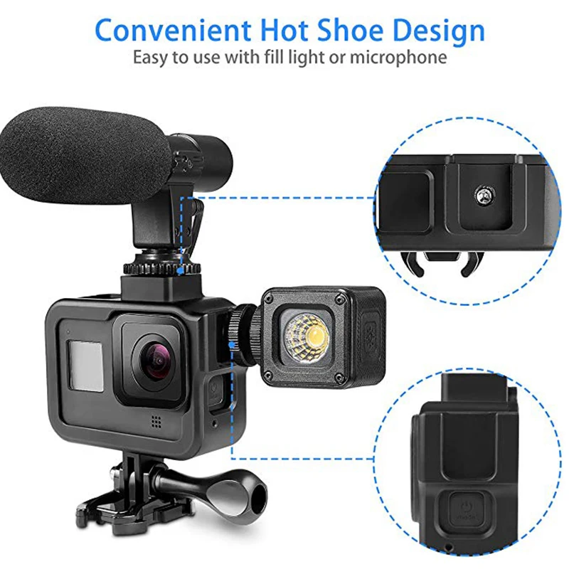 Для GoPro Hero 8 корпус из алюминиевого сплава защитный чехол для аксессуары