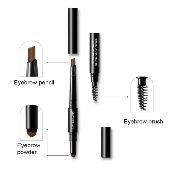 3 в 1 Набор карандашей для бровей водостойкая кисть для бровей женские инструменты для макияжа EY669